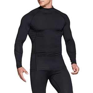 Polyester/Nylon <b>MMA</b> <b>Rash</b> <b>Guard</b> Shirt for Men Stretch Compression Fit Breathable UPF50 Anti-Bacterial for Sports Gym - Product Image 2