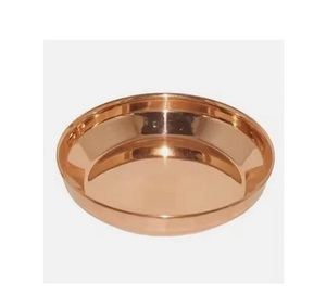 Plateau design gaufré classique de forme ronde Plateau en cuivre martelé Maison Hôtel et Restaurant Plateau de service alimentaire - Product Image 4