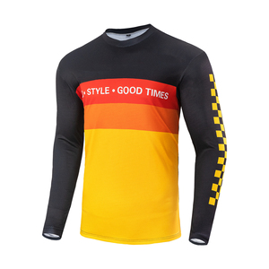 Chemises de vélo personnalisées de haute qualité Maillot VTT Sublimation à manches longues pour adultes Vêtements de sport de course en gros à bas prix - Product Image 4