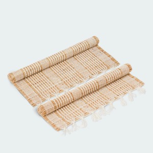 แผ่นรองจานลายหญ้าทะเลสีขาวทรงสี่เหลี่ยมผืนผ้าสินค้าที่เป็นมิตรต่อสิ่งแวดล้อมทำจากแผ่นรองจานของตกแต่งโต๊ะในเวียดนามขายส่ง - Product Image 5