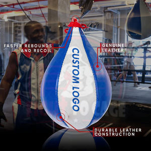 Sac de frappe de qualité supérieure en cuir pour l'entraînement de boxe, balle de réflexe pour la pratique de la vitesse, tissu Oxford résistant, personnalisable - Product Image 3