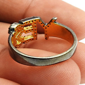 Joyería Vintage hecha a mano de Plata de Ley 925, anillo antiguo para mujer, anillos chapados en oro de 18K con diamantes para mujer a precios mayoristas - Product Image 3