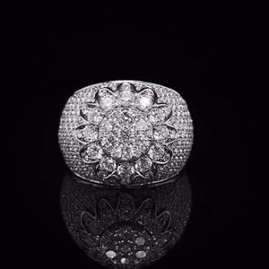 RB Gems Luxe Homme Or Blanc 10K Violet Baguette Bague Diamant Forme de Coeur Hip Hop Glacé VVS Moissanite pour Fêtes - Product Image 3