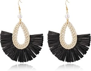 Pendientes de Ratán Elegantes - Joyería de Bambú Ecológica Hecha a Mano para Mujer - Product Image 3