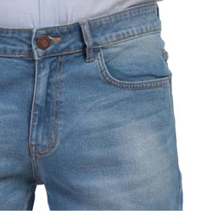 Venta caliente Vintage Streetwear Loose Fit bordado pantalones cortos de mezclilla para hombres Jorts personalizar Faded Denim Baggy Jean Shorts - Product Image 3