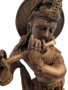 Diseño único Vintage Lord Krishna con acabado antiguo perfecto para sala de estar, oficina o decoración de habitación de meditación - Product Image 4