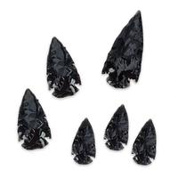 Venta al por Mayor de Puntas de Flecha de Obsidiana Negra de 2 Pulgadas, Gemas Hechas a Mano, Joyería Ecológica para Feng Shui y Fabricación de Recuerdos