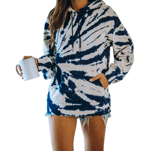 Nuevo personalizado satén completo forrado seda Tie-Dye pulóver Sudadera con capucha bordado de punto satén colorido invierno patrón Color sólido con capucha - Product Image 2