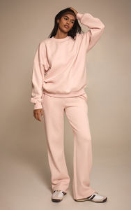 Conjunto de chándal de sudadera de mujer de 2 piezas Rosa bebé personalizado recién llegado conjunto de chándal de mujer de cuerpo entero conjunto de chándal de 2 piezas para correr - Product Image 5