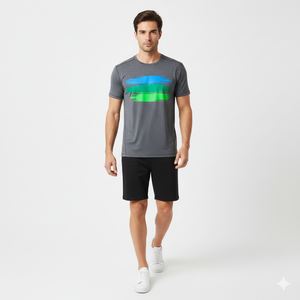 Camiseta de Cuello Redondo para Hombre, Algodón Suave de Alta Calidad, Manga Corta, Estampado Personalizado, Cómoda, Informal, Perfecta para Uso Diario - Product Image 5