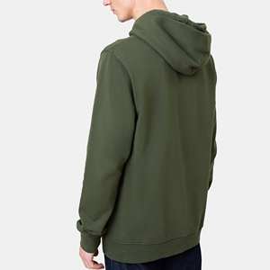 Sweat-shirt à capuche épais en coton de haute qualité 350 GSM, uni, lourd, surdimensionné, avec cordon, logo personnalisé, pour hommes, 2026 - Product Image 2