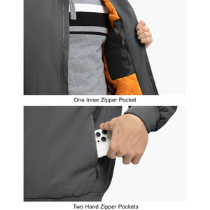 เสื้อแจ็คเก็ตบอมเบอร์บุผ้าสำหรับผู้ชายแบบกำหนดเองสำหรับฤดูหนาว พร้อมตะเข็บเสริมความแข็งแรง ชายเสื้อแบบริบแข็งแรง ซิปเรียบ และจัดจำหน่ายโดยตรงจากโรงงานแบบ OEM ODM - Product Image 4