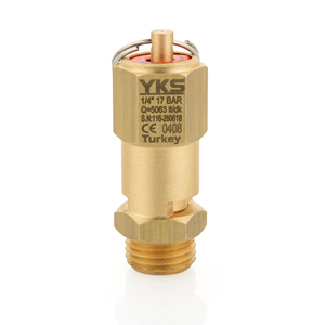 Válvula de Seguridad de Latón Sellada de 1/4'' y 17 Bares con Certificación CE - Válvula de Alivio de Presión Tipo Sellado - Material de Latón - Product Image 1