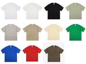 Camiseta Extra Grande de 250-320 Gsm, Camiseta con Logotipo Personalizado, Cuello Redondo Grueso, Cuello Alto Simulado, Camiseta de Alta Calidad y Peso Pesado - Product Image 4