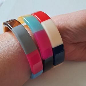 RÉSINE LUXE Boho Créateur de Mode Bijoux Résine Géométrique Bracelet Cadeau Marbre Ambre Irrégulier Acrylique Bracelet pour Femmes Filles - Product Image 5