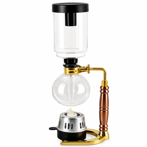 Cafetière à siphon moderne minimaliste en <span class=keywords><strong>verre</strong></span> borosilicate avec brûleur à alcool pour usage domestique sans filtre - Product Image 1
