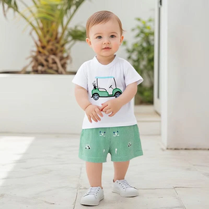 Conjunto de ropa de algodón de secado rápido para niños pequeños Respetuoso con el medio ambiente Bangladesh OEM ODM Personalizable Traje de tendencia informal de alta calidad - Product Image 4