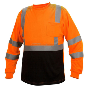 2025 Long Sleeve Construction Working T-<b>Shirts</b> Reflective Clothing Safety Traffic Duty Branded <b>Shirts</b> Long Sleeve for Man - Product Image 1