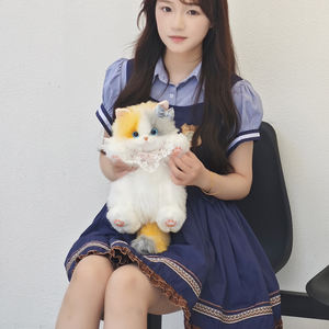 Mochila de Gato de Pelúcia Simulada em Vários Estilos DUPAN, Bolsa Portátil e Fofa, Unissex, Mochila de Gato Realista para Uso Diário - Product Image 5