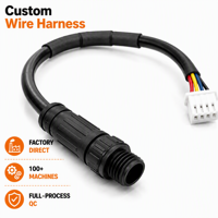 Câble de connexion fileté M12 personnalisé avec verrouillage par vis, faisceau de câbles 4 broches pour capteur industriel, automatisation, OEM, PVC/caoutchouc