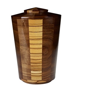 Urna Funeraria de Madera Hecha a Mano con Acabado Natural, Urna Conmemorativa Duradera para Adultos, Suministros Funerarios, Urnas para Cenizas de Cremación - Product Image 2