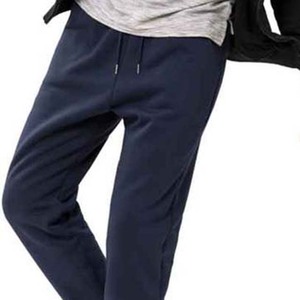 Pantalones a prueba de viento para correr al aire libre en casa, pantalones forrados de lana Sherpa, pantalones gruesos cálidos de invierno, pantalones de hombre OEM rectos a rayas curvas - Product Image 1