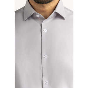 Chemise décontractée pour homme coupe moderne FS-TXT25-325 100% coton popeline infroissable motif floral col mandarin taille XL - Product Image 3