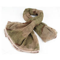 Écharpe tactique camouflage en maille, foulard de cou, filet keffiyeh, écharpe de sniper, voile shemagh, bandeau pour la chasse et le camping