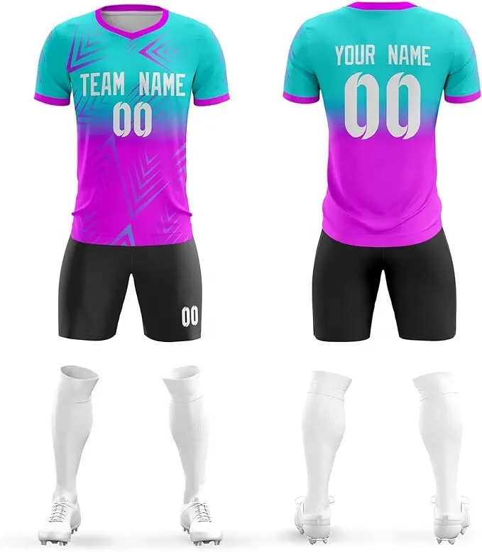 Customized Designer Sports wear Top Quality 100% Polyester Club League Football Uniforms Shirts OEM Sublimation Soccer jerseys