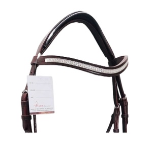 Brida de cuero de caballo ecuestre de calidad superior duradera con banda de cejas elegante acolchado suave para montar a caballo al por mayor disponible - Product Image 2