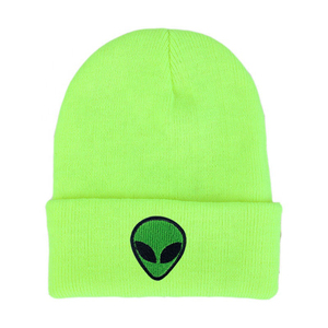 หมวกบีนนี่ปักลายแบบติดแขนเสื้อแบบถักมีกระดุมข้อมือสำหรับฤดูหนาวหมวกอะคริลิคนุ่นใส่ได้ทั้งชายและหญิงหมวกลายหัวกะโหลกสำหรับอากาศหนาว - Product Image 3