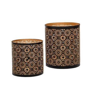 Portavelas decorativo de Metal de hierro verde azulado para boda, votivo en forma de hexágono de color dorado, decoración del hogar, decoración de oficina - Product Image 2