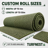 Gazon artificiel hybride Turfnest pour terrain de football, jardin, pelouse, aménagement paysager, renforcement personnalisé jusqu'à 4m x 50m