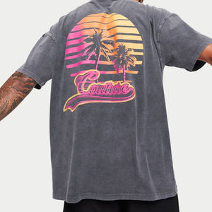 Fabricación de Pakistán Camiseta de lavado ácido para hombre Jersey de manga corta con logotipo personalizado con ropa ligera de longitud larga para adultos - Product Image 4