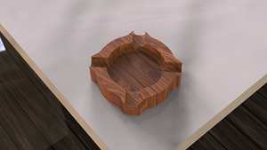 Cendrier en bois gravé Cendrier en bois d'acacia Porte-cigare et cendrier à fumer pour voiture facile à manipuler - Product Image 3