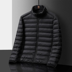 2025 cremallera soporte frontal impermeable a prueba de viento chaqueta acolchada hombres elegante primavera prendas de vestir exteriores de moda Casual cálido ligero viaje - Product Image 3