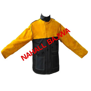 Personnaliser veste de soudage en cuir de vache fendu pour hommes, veste de soudeur, veste en cuir de soudage. - Product Image 2