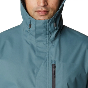 Impermeable Hombres Senderismo Chaqueta de lluvia Multi Panel al aire libre cortavientos con capucha y cremallera, capa de lluvia ligera para viajes - Product Image 5