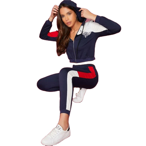 Chándales Deportivos Personalizados al por Mayor para Mujer, Chándales de Alta Calidad con Rayas Laterales y Bloques de Color - Product Image 3