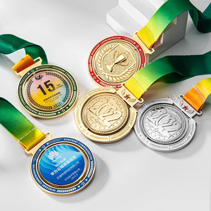 Pins Personalizados para Mascotas al por Mayor, Medallas <span class=keywords><strong>de</strong></span> Aleación <span class=keywords><strong>de</strong></span> Zinc 3D con Logotipo para Maratón y Carreras, Insignias <span class=keywords><strong>de</strong></span> Metal Esmaltadas Personalizadas - Product Image 3