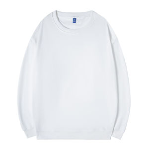 Vente en gros de sweatshirts et sweats à capuche personnalisés pour hommes, encolure ras du cou, vêtements de rue en coton à épaules tombantes, sweatshirts unisexes surdimensionnés Service OEM - Product Image 4