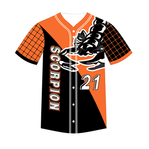 เสื้อเบสบอลซับลิเมตสำหรับผู้ใหญ่กระดุมเต็มเม็ดสำหรับทุกเพศขนาดพิเศษระบายอากาศได้ดีสำหรับผู้เล่นทีมและคลับดีไซน์ตามสั่ง - Product Image 2