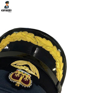 Color azul marino tela transpirable de buena calidad producto premium más nuevo hecho a medida gorras de oficial por CAVALRY SKT COMPANY - Product Image 5