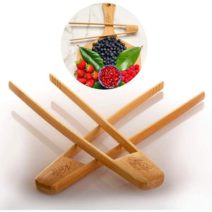 Juego de utensilios de cocina de bambú con asas cómodas Colección de herramientas de torneado duraderas - Product Image 6