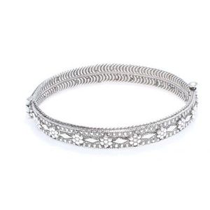 Filigrana de Plata de Ley 925 Hecha a Mano con Forma de Flor, Oro de 14K, Oro de 18K, Oro Rosa, Platino, Rodio, Incrustada con Diamantes, Elegante Oro - Product Image 4