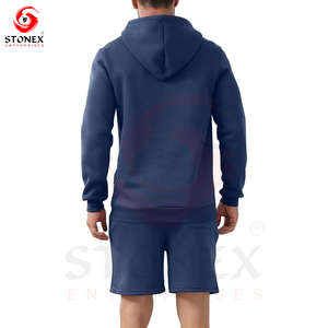 Streetwear personnalisé ensemble short pour hommes vêtements de sport d'été en coton survêtement de gymnastique et short 2 pièces survêtement hommes ensemble de t-shirt - Product Image 3