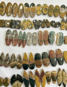 ¡Lote de tamaños personalizados de cabujón de piedras preciosas sueltas de jaspe de océano Natural de alta calidad para la fabricación de joyas a la venta! Alto grado - Product Image 4