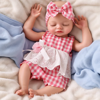 Poupée réaliste Bébé Reborn de 16 pouces Babeside Barry, corps entier en silicone platine, fille endormie, mini jouet souple, poupée de mode