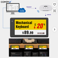 COMPAX 3.7 İnç İç Mekan Kablosuz Ağ Geçidi IP65 Elektronik Raf Etiketleri, Perakende Mağazaları için Grafik Bulut Sistemi ile