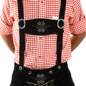 Vente en gros de Lederhosen traditionnels allemands sur mesure pour hommes - Short Oktoberfest Trachten Wear Design bavarois élégant OEM - Product Image 3